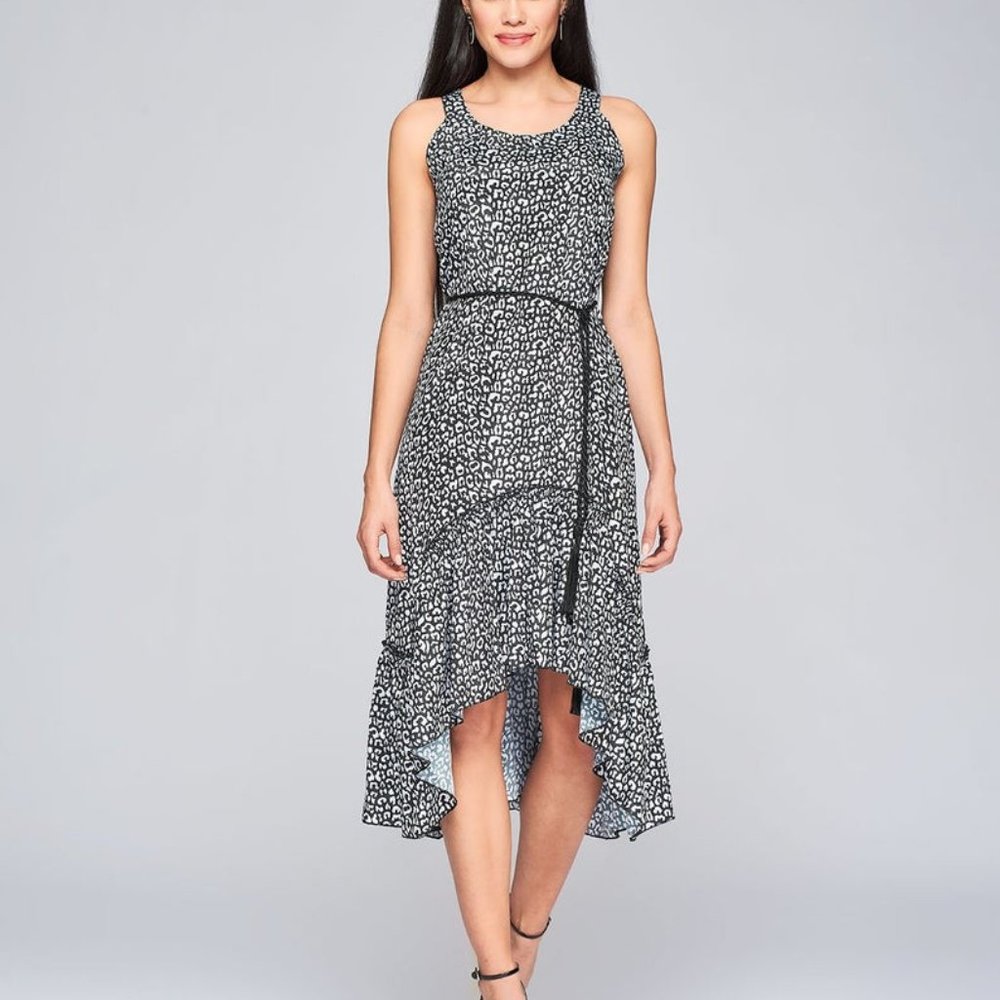 Asymmetrical Animal Print dress